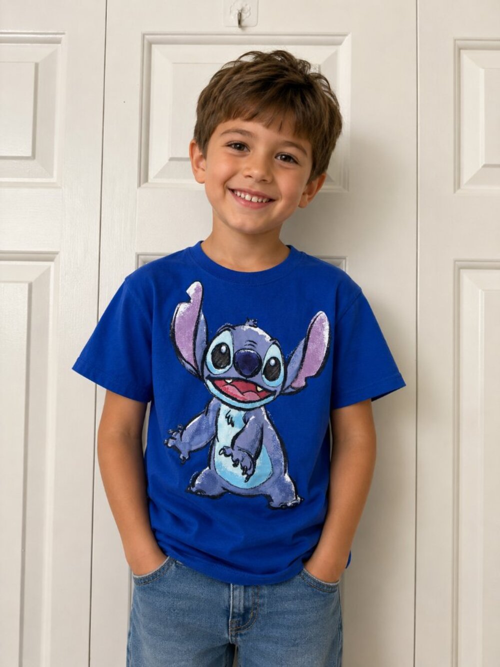 Disney Lilo & Stitch Unisex Blue T-Shirt Adult Size L/G  (10/12)